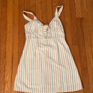 Multicolored striped dress